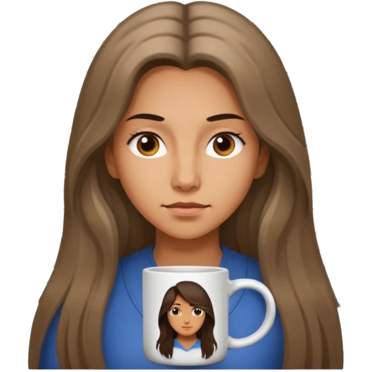 Long haired Woman on a mug shot emoji