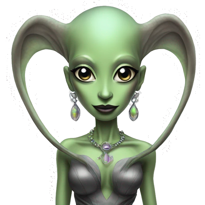 female diva alien high vibrational emoji