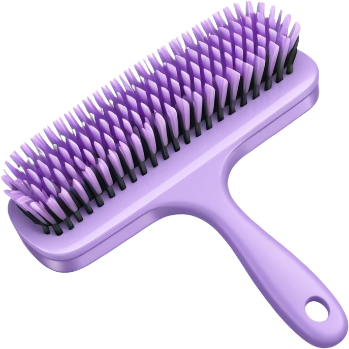light lilac hairbrush emoji
