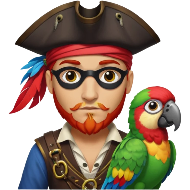 pirate and parrot emoji