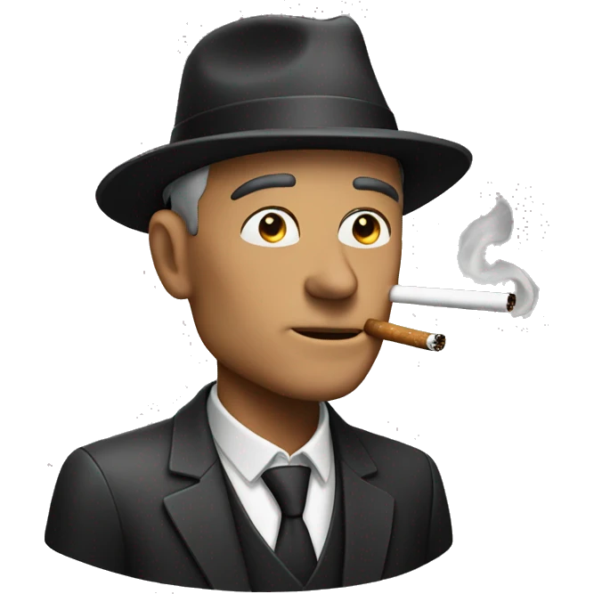 smoking man with hat emoji
