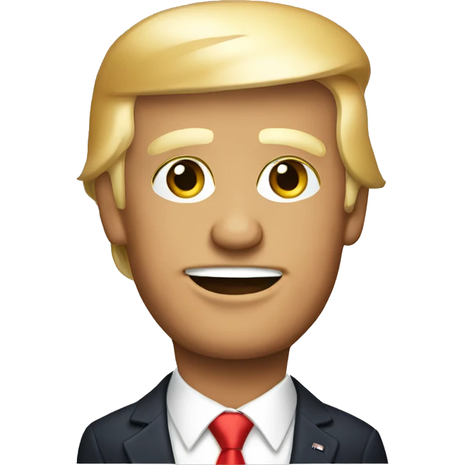 Donald Trump wearing a dress emoji