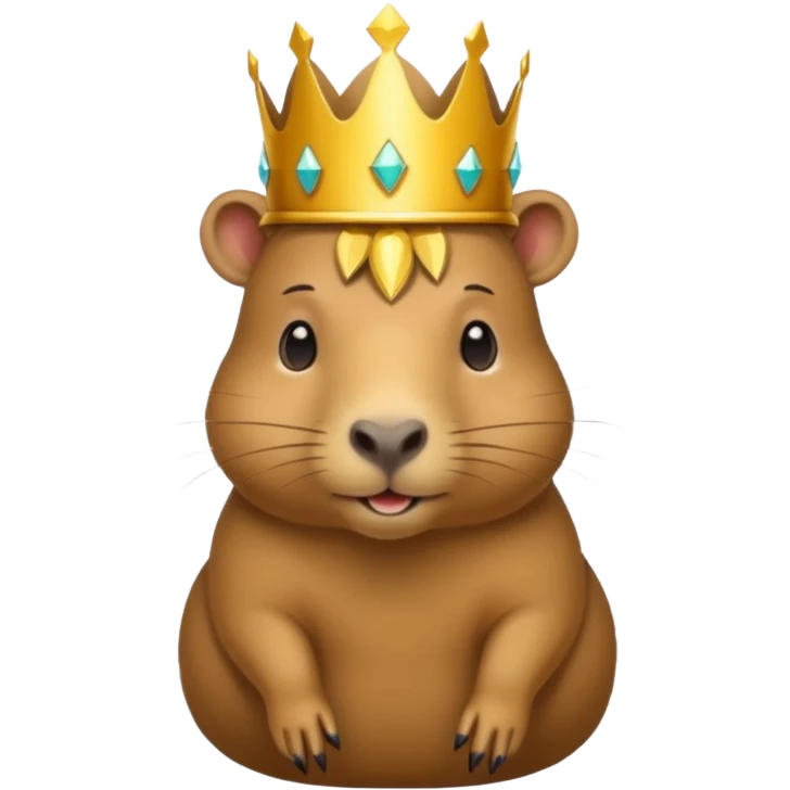 Capibara con una corona emoji
