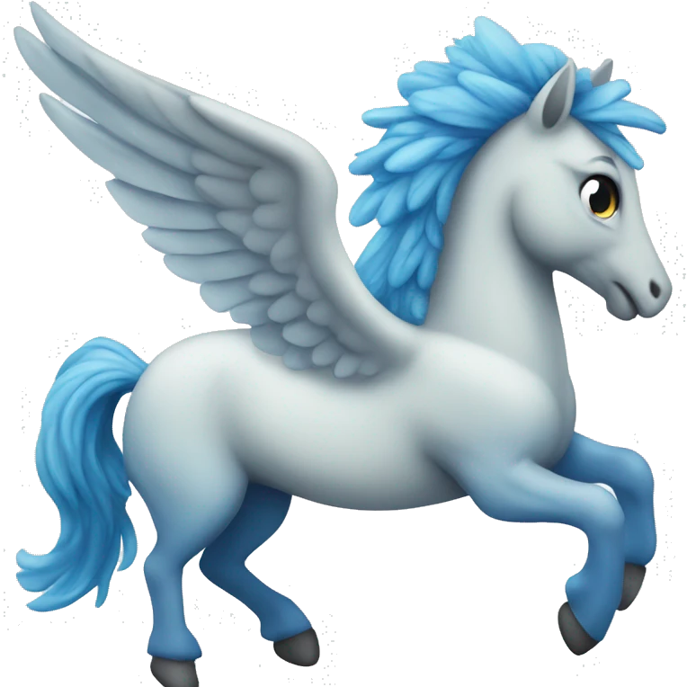 Pegasus in blue color emoji