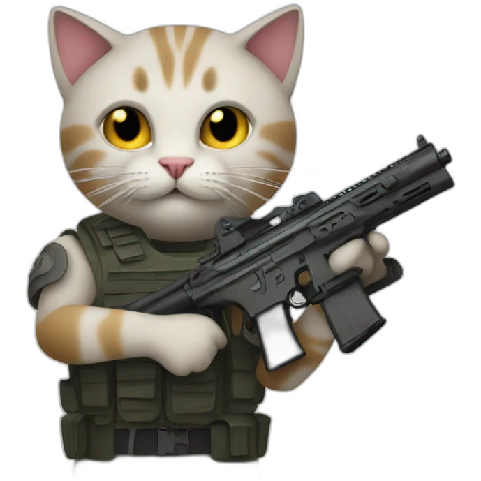 Armed-kitty emoji