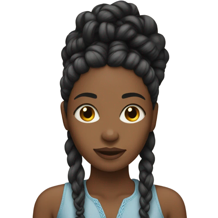Black woman with braids emoji