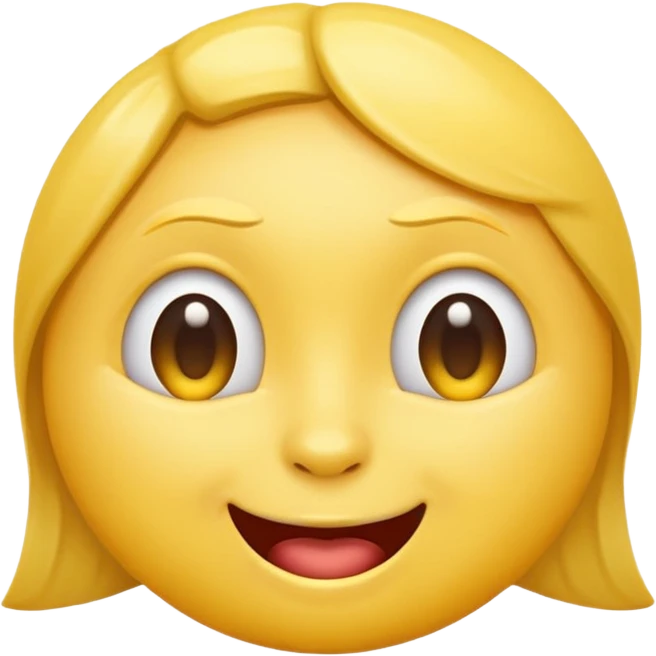 classic yellow emoji face with raised eyebrows, biting its lip, flirty and suggestive emoji