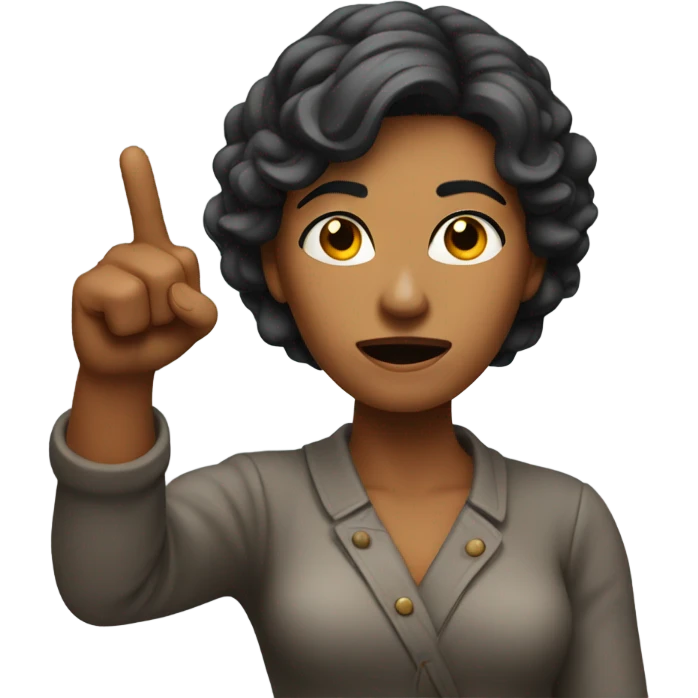 Woman pointing an accusing finger emoji
