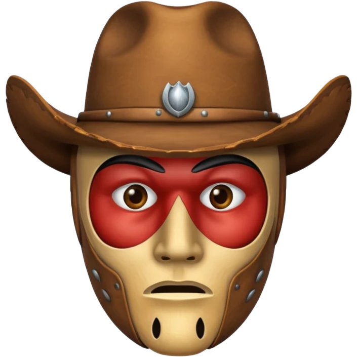 Sad cowboy mask emoji  emoji