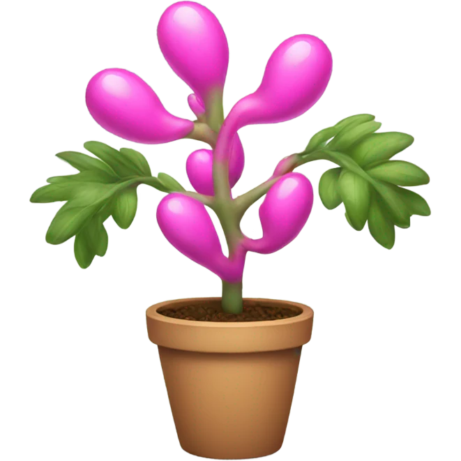 Pink smile plant emoji