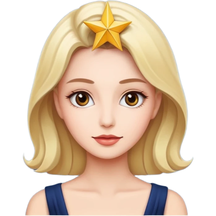 PAINTING ARTIST V.I.P WOMEN WITH A STAR IN THE BACK GROUND emoji