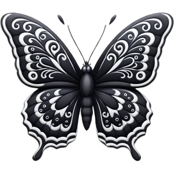 Black butterfly  emoji