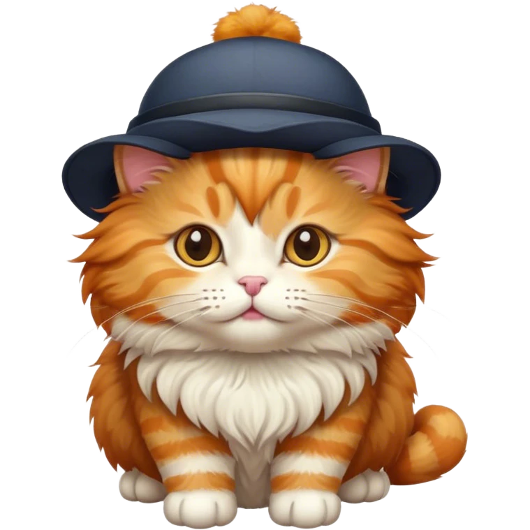 Cat wearing a hat emoji
