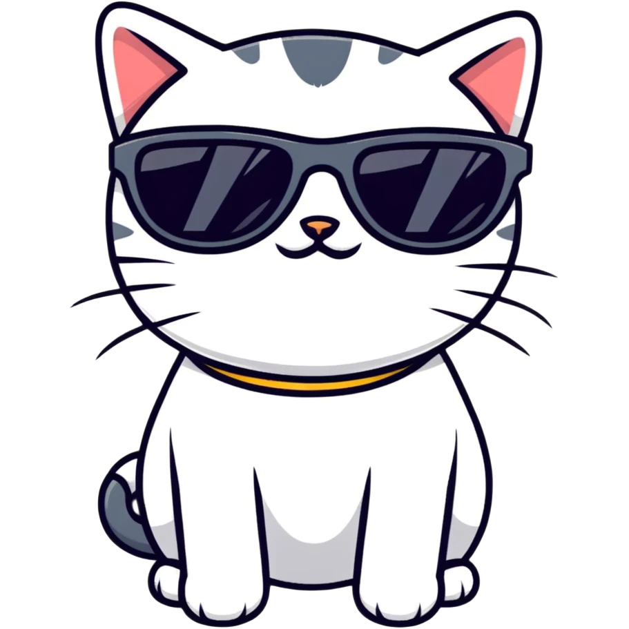 Cat with sunglasses emoji