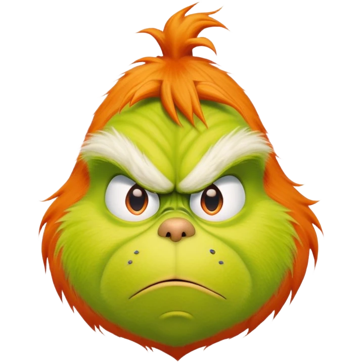 the Grinch but orange emoji