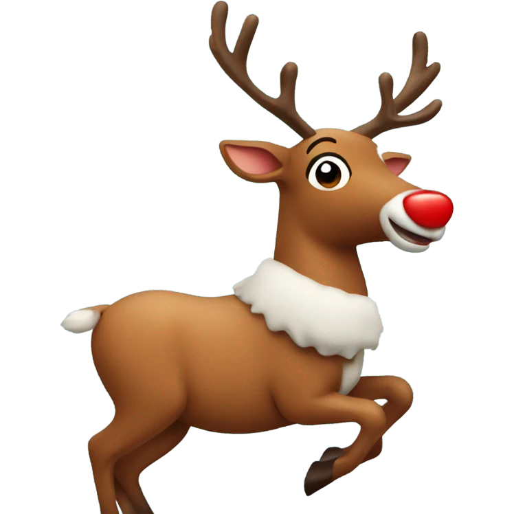 Rudolph riding another reindeer emoji