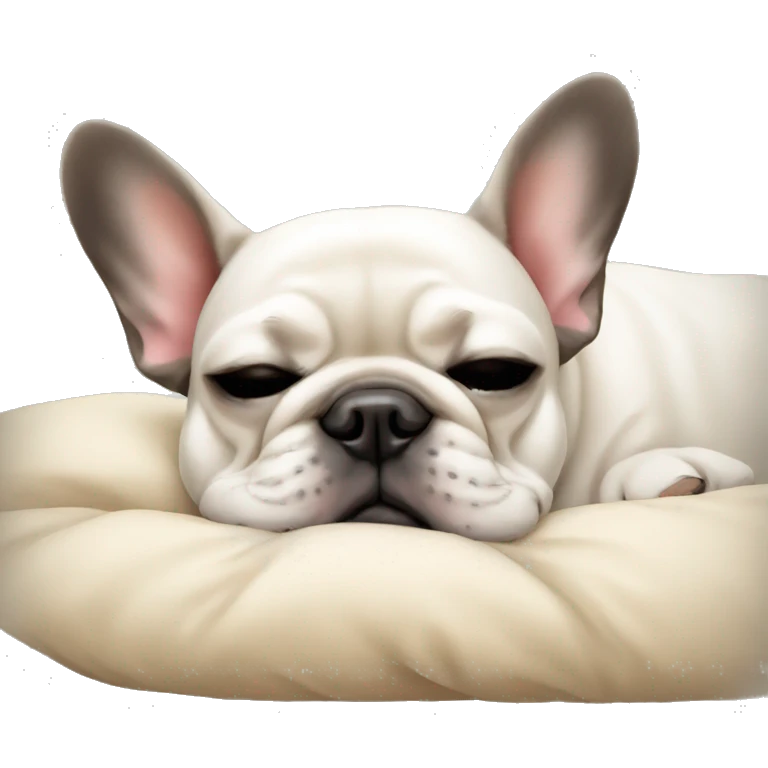 Sleeping French bulldog emoji