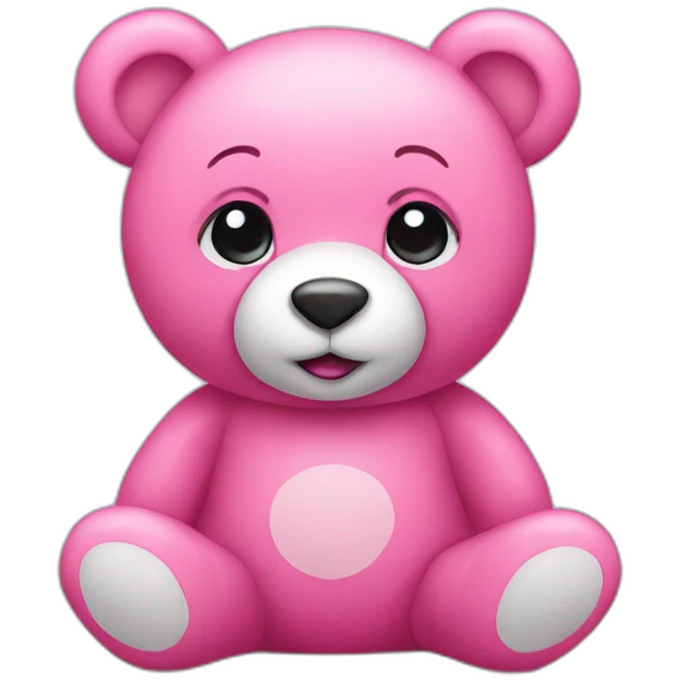 Pink teddy bear emoji