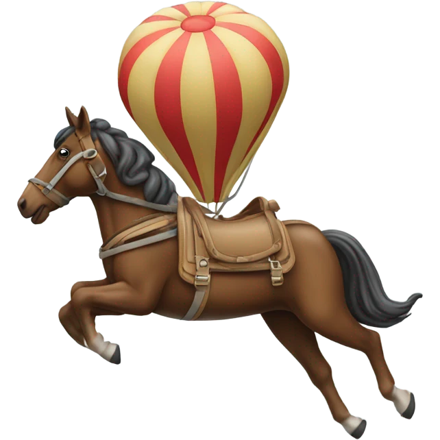 Solo horse parachuting emoji