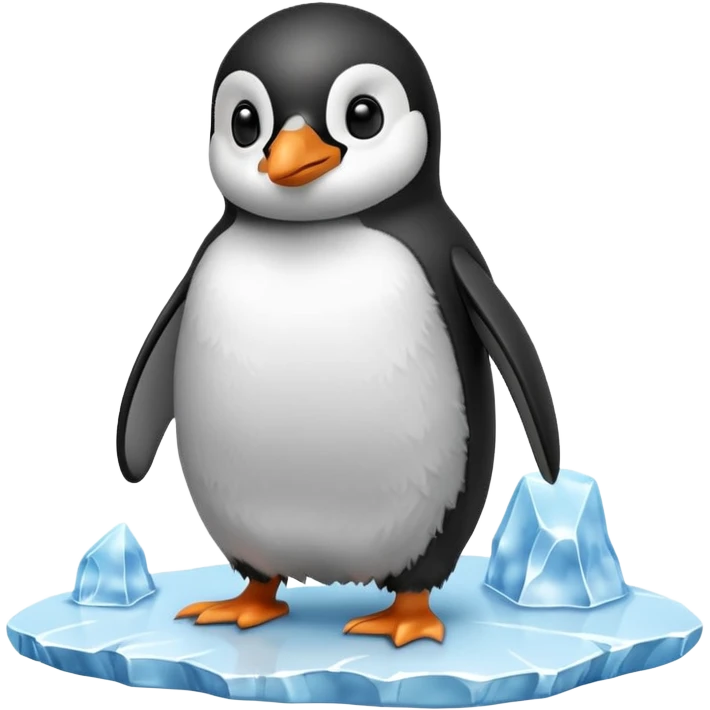 baby penguin on the iceberg emoji