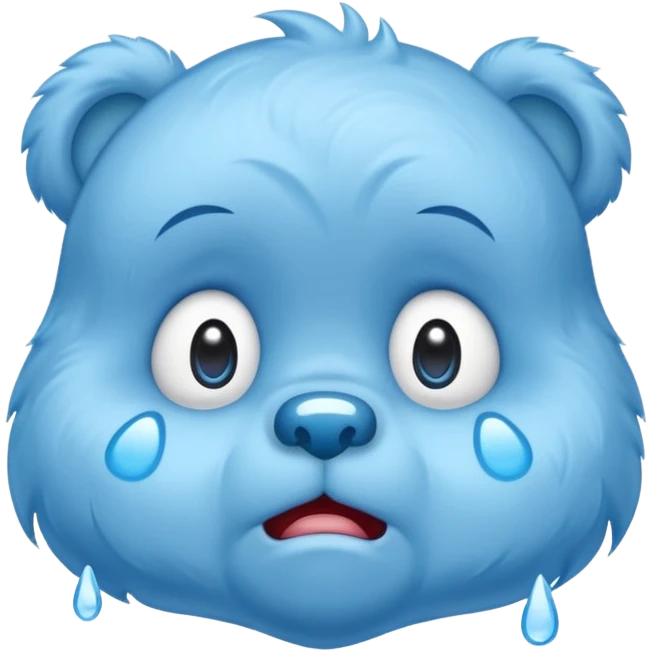 Care bear crying emoji