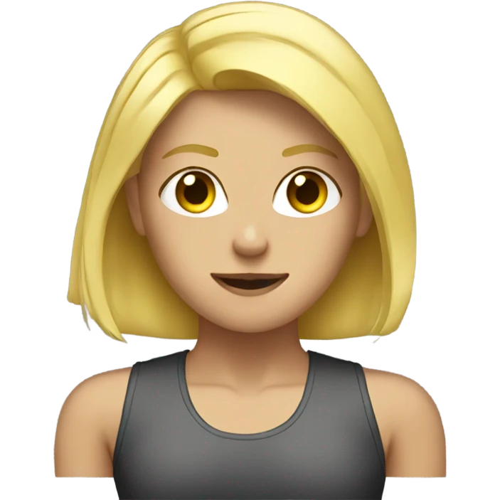 Blonde gym emoji