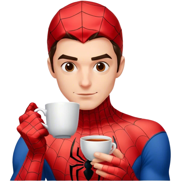 mikimas ve Spiderman çay ikiyo emoji
