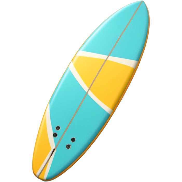 surfboard icon, tropical surfboard, glossy texture, bright colors, cute mobile game icon style, 3D cartoon, soft shadows, clean background, no text, no watermark emoji