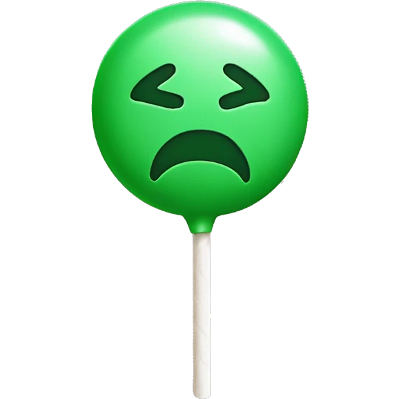 green lollipop with "X5" written on the stick emoji