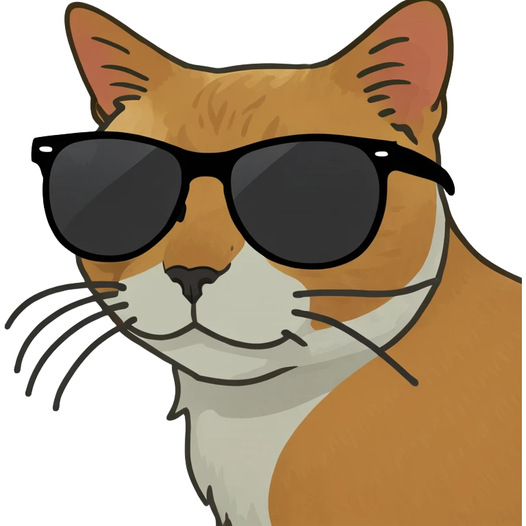 Cat with sunglasses emoji