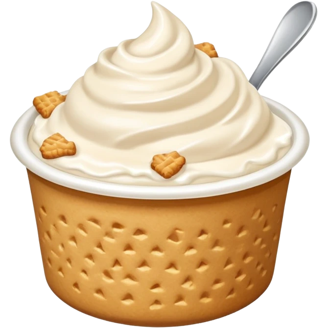 Yogurt with biscuit  emoji