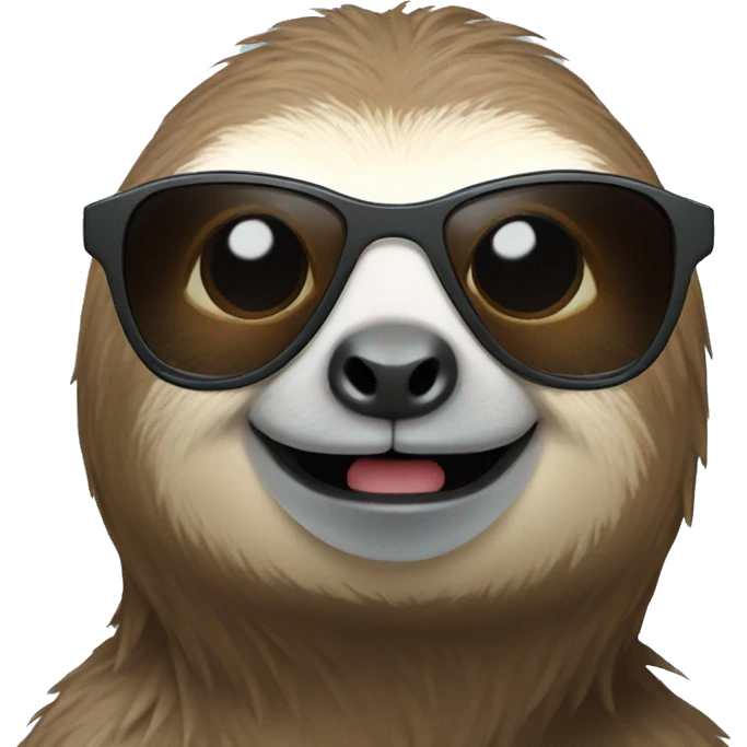 Sloth wearing sunglasses emoji