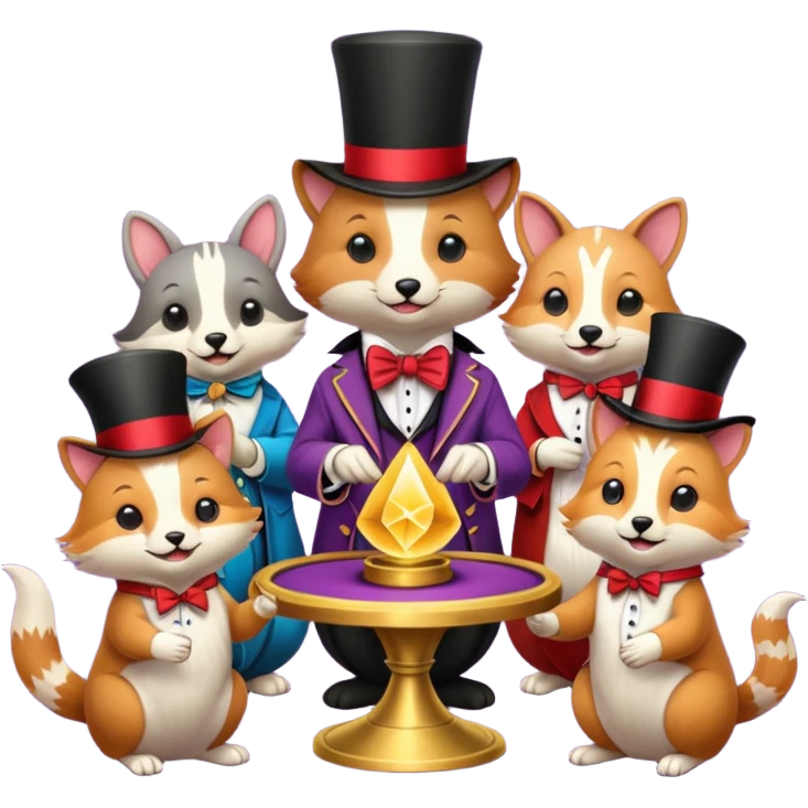 magician animals emoji