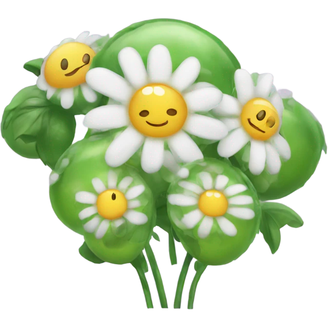 bubbles and daisy emoji