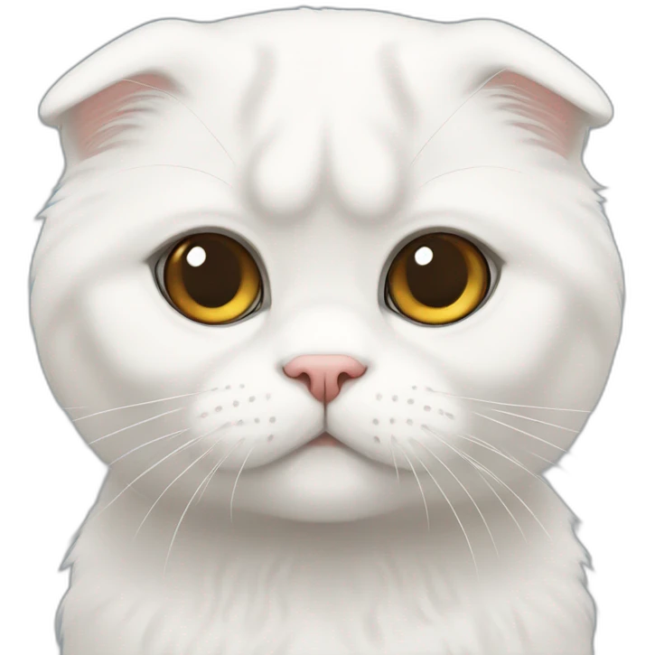 White Scottish Fold emoji