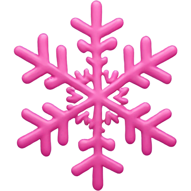 pink snowflake emoji
