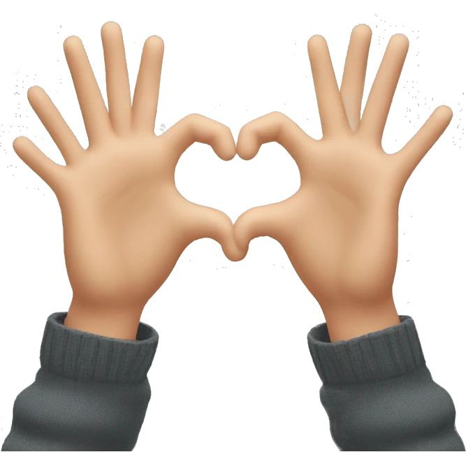 Heart hands emoji