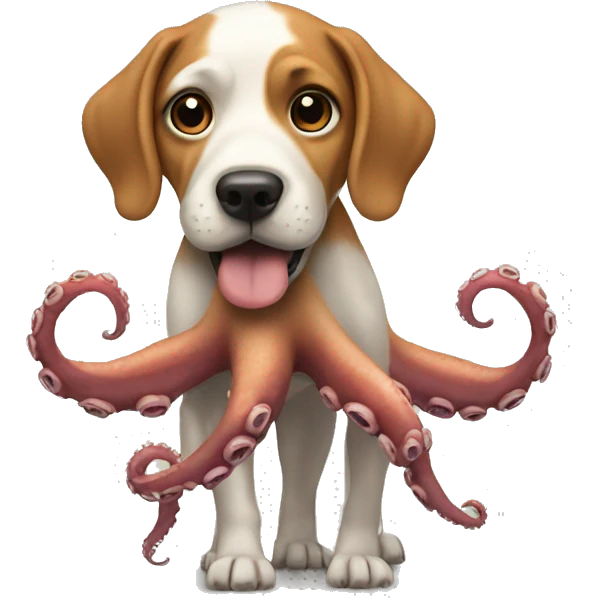 Dog with octopus legs emoji