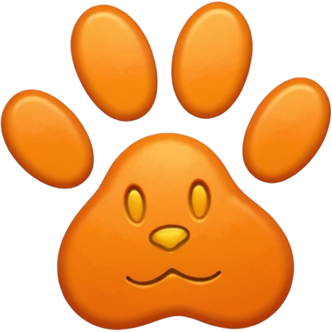 a very light orange pawprint emoji