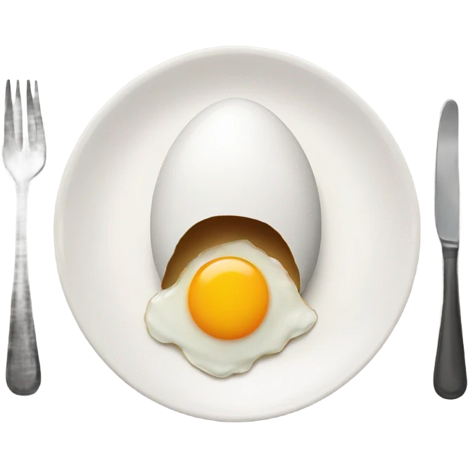 Egg on plate emoji