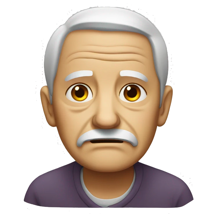 sad old person emoji