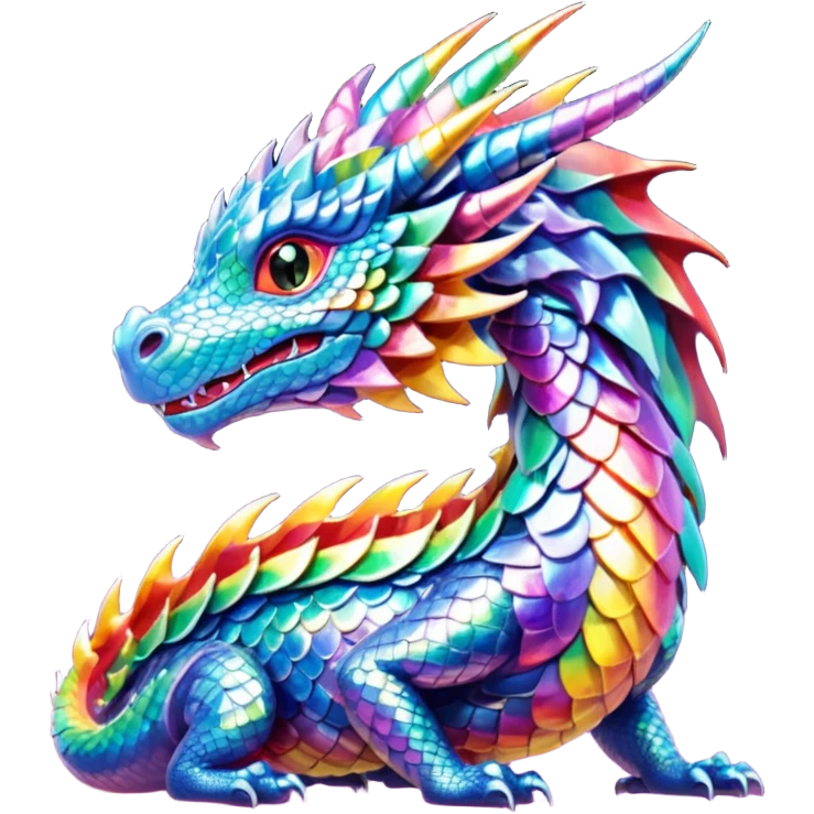 Rainbow dragon emoji