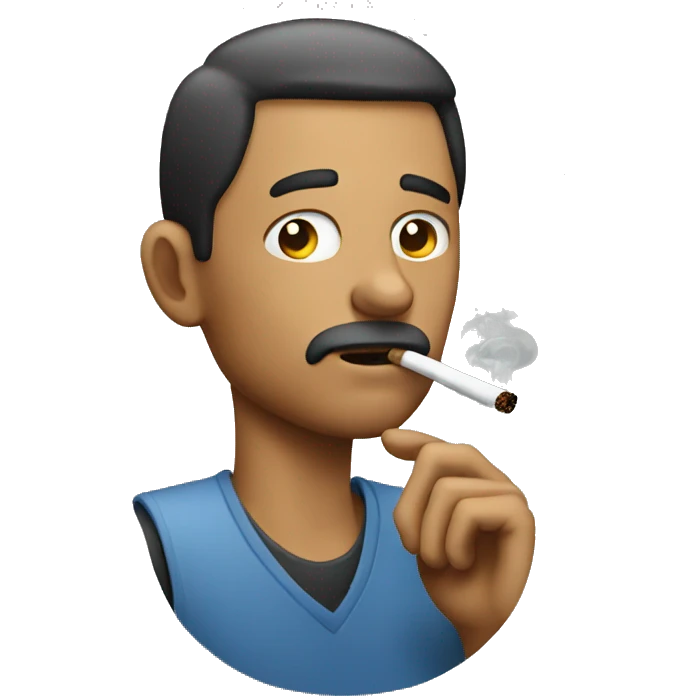 Guy smoking emoji