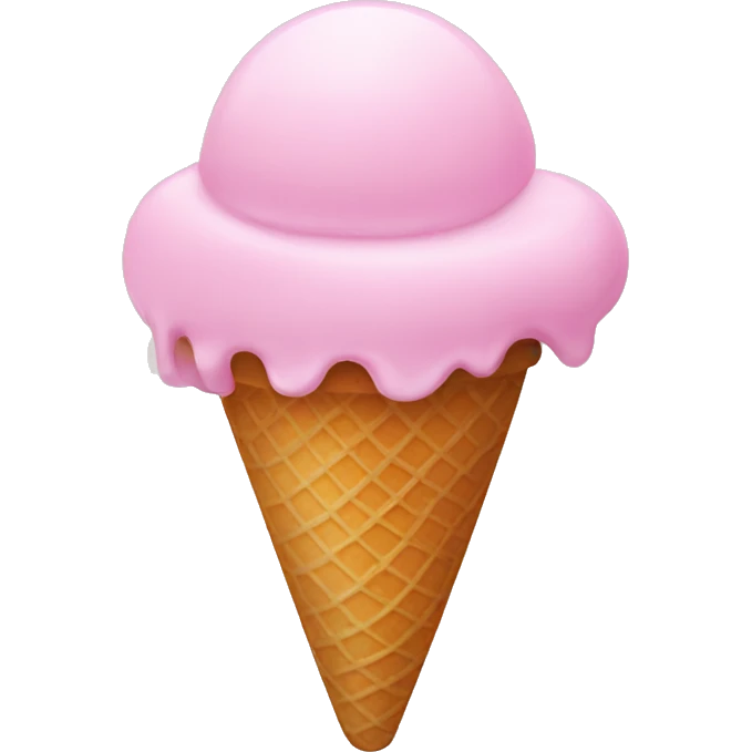 Ice cream pink emoji