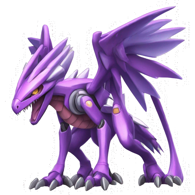  cool edgy shiny colorful Digimon-Palkia-Genesect-Raptor full body emoji