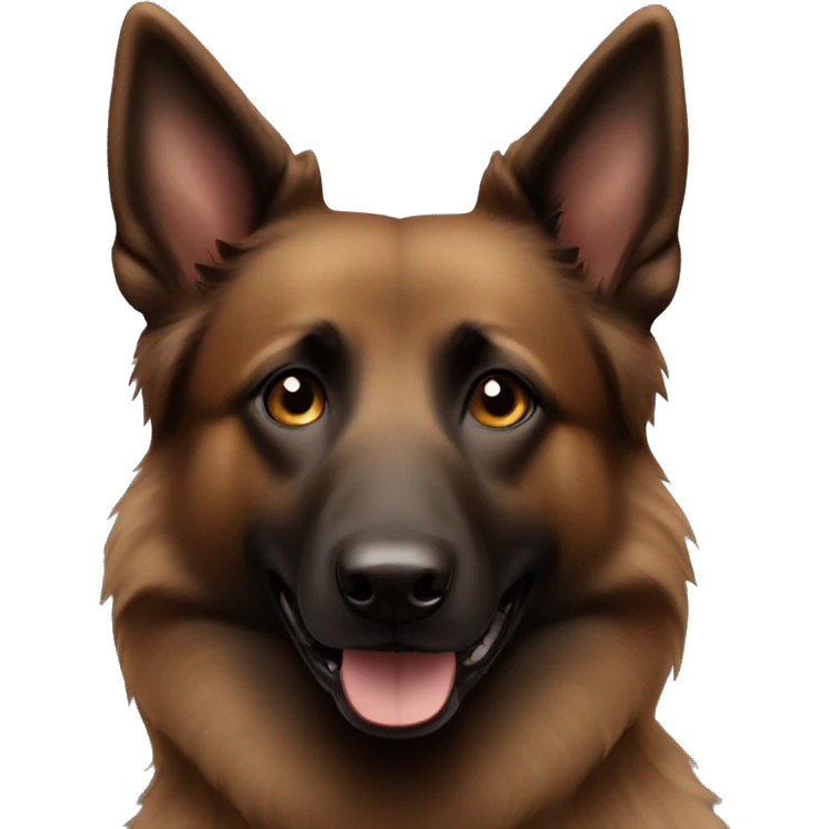 A female small brown Belgian Shepherd Dog emoji