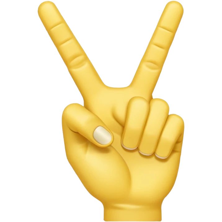 A yellow hand imititing a gun by joing two fingers emoji