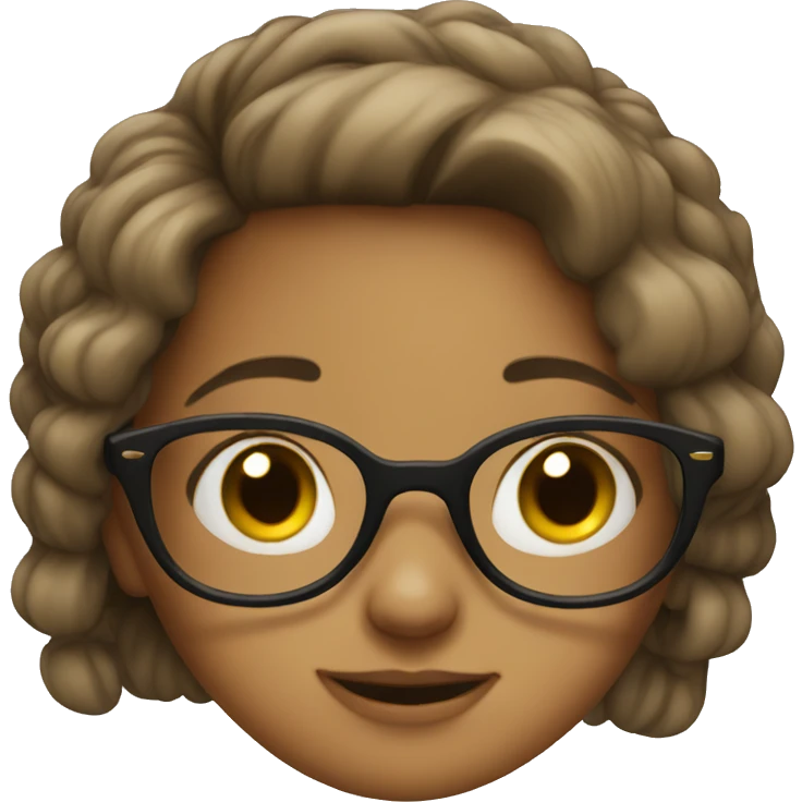 Cute girl with glasses emoji