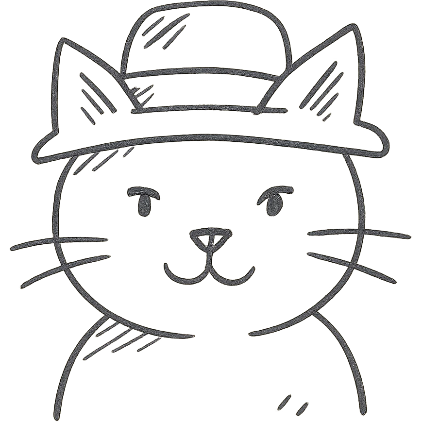 cat wearing a hat emoji