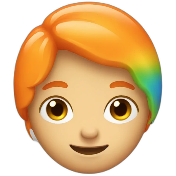rainbow orange emoji